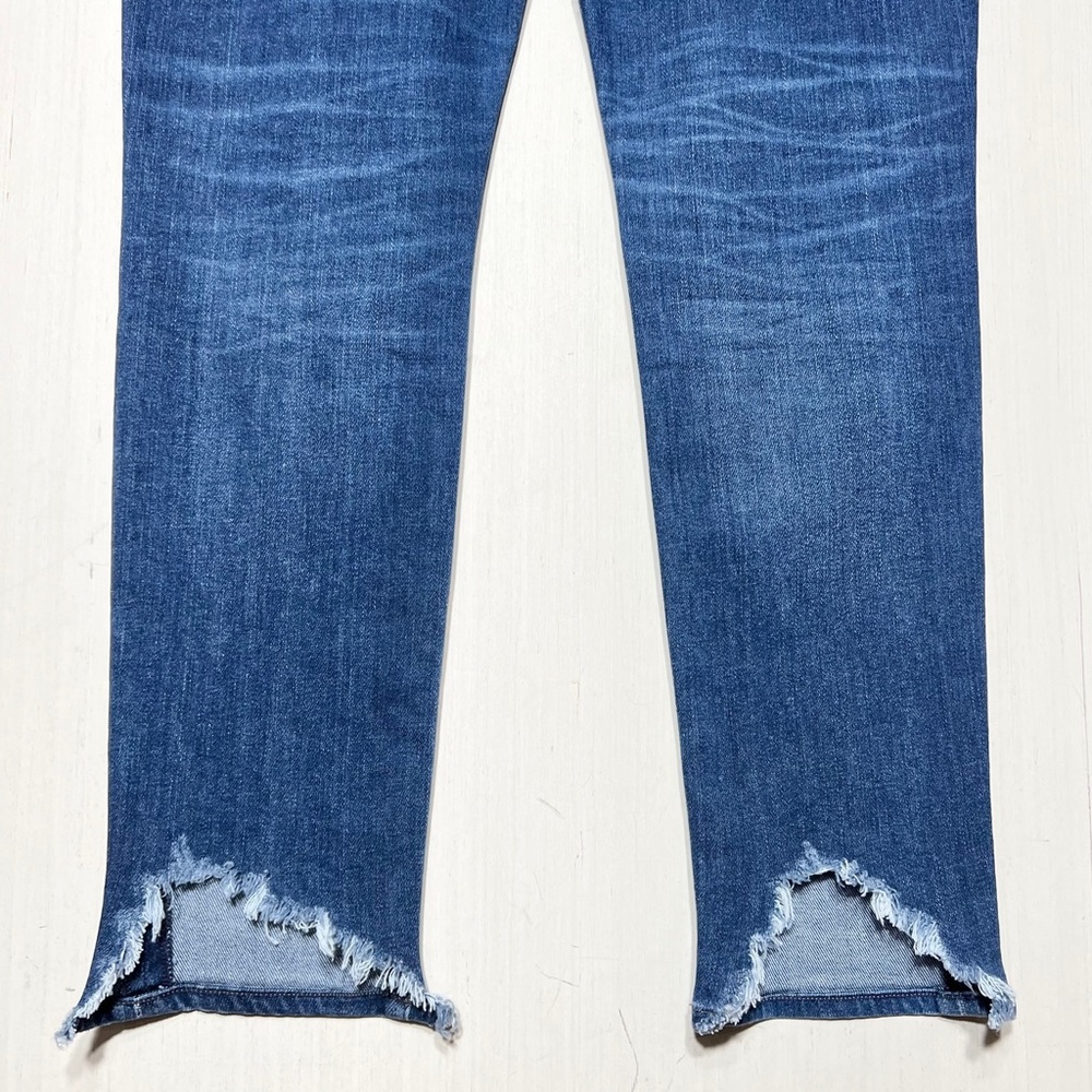 Citizens of Humanity Sharkbite Distressed Fringe Hem High Waist Skinny Jeans - Picture 6 of 12